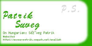 patrik suveg business card